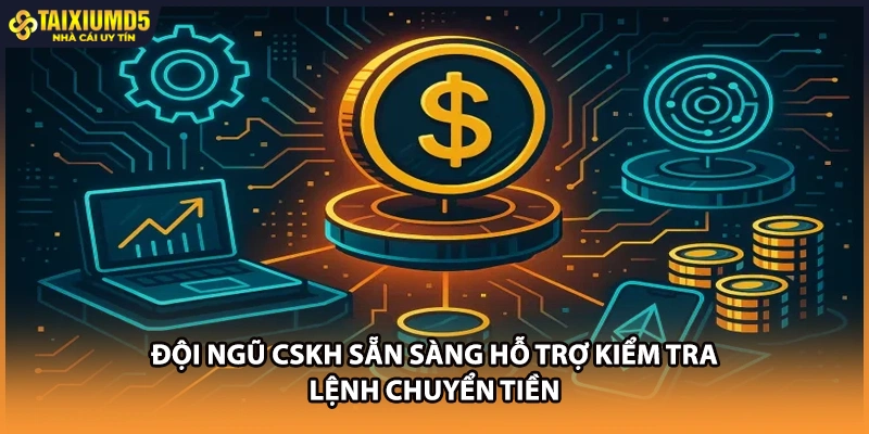 Đội ngũ CSKH sẵn sàng hỗ trợ kiểm tra lệnh chuyển tiền