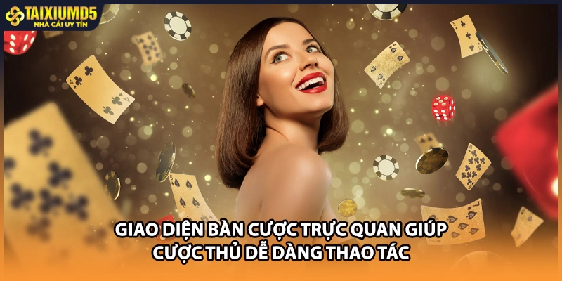 Giao diện bàn cược trực quan giúp cược thủ dễ dàng thao tác