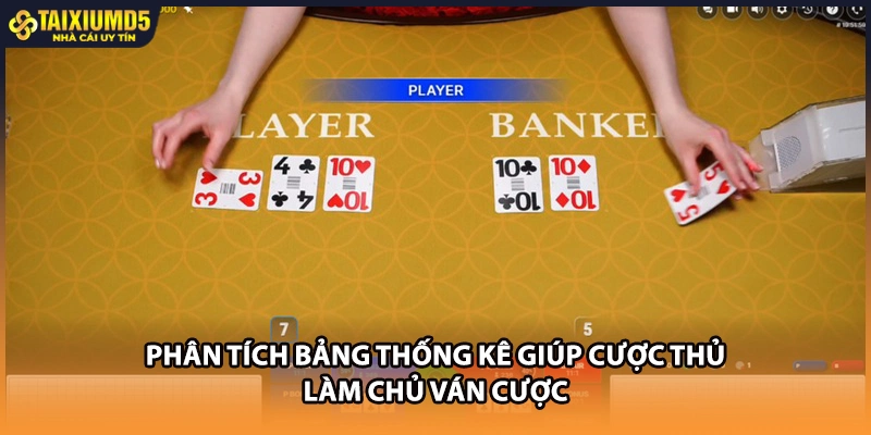 Phân tích bảng thống kê giúp cược thủ làm chủ ván cược